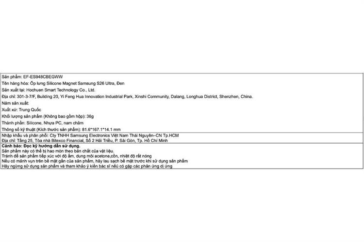Ốp lưng Magnet Galaxy S26 Ultra Silicone PC Samsung Chính hãng Màu Đen