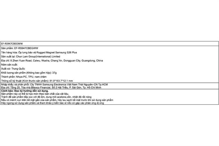 Ốp lưng Magnet Galaxy S26 Plus PC TPU Samsung Bảo Vệ Rugged Chính hãng Màu Đen