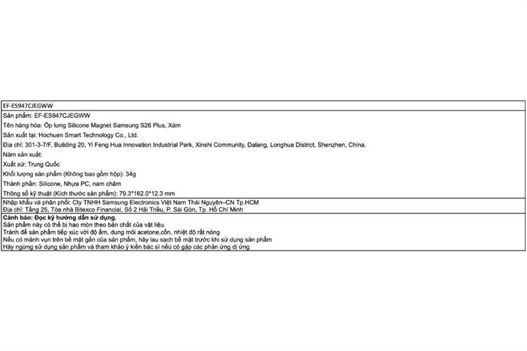 Ốp lưng Magnet Galaxy S26 Plus Silicone PC Samsung Chính hãng Màu Xám