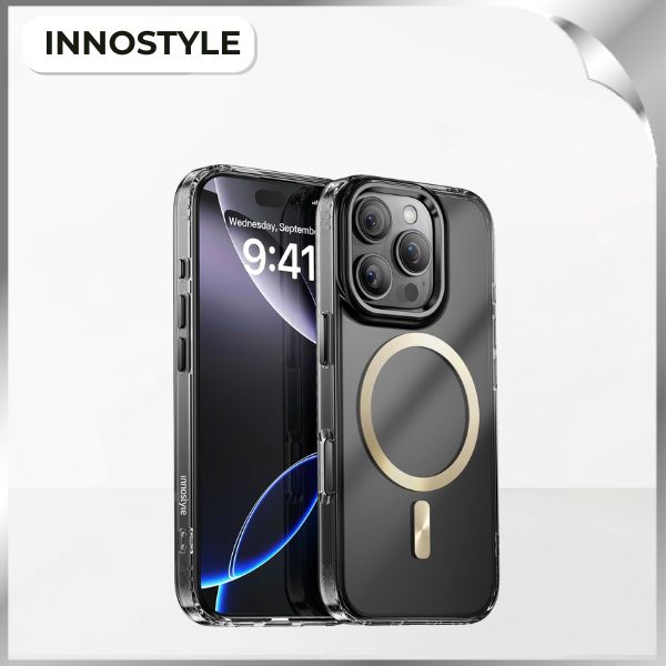Ốp lưng Magsafe iPhone 16 Pro PC TPU Innostyle MPC-01BLK-16P