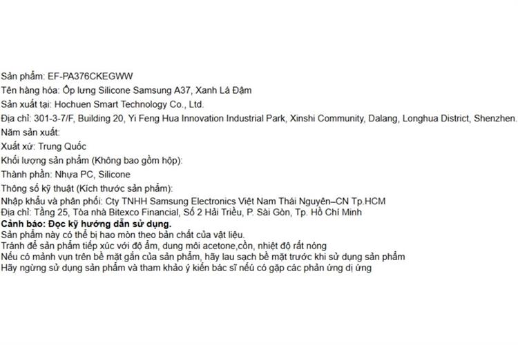 Ốp lưng Galaxy A37 PC Silicone Samsung Chính hãng Màu Xanh lá đậm