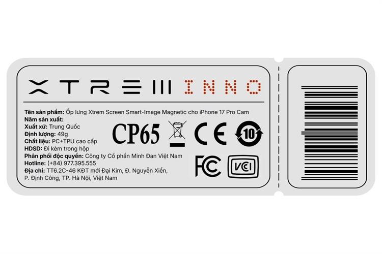 Ốp lưng MagSafe iPhone 17 Pro PC TPU XTREM Screen Smart-Image Màu Cam