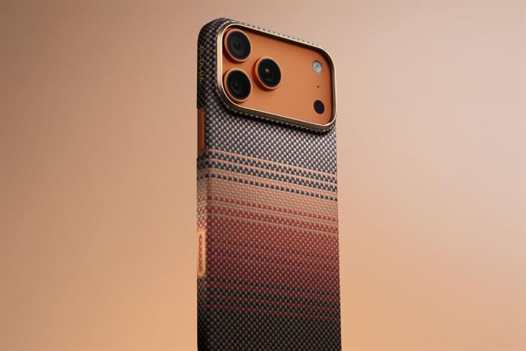 Ốp lưng MagSafe iPhone 17 Pro Aramid PITAKA Ultra Slim có PitaTap Màu Cam