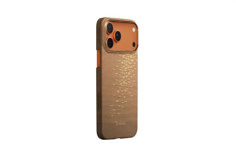 Ốp lưng MagSafe iPhone 17 Pro Aramid PITAKA Ultra Slim có PitaTap Màu Vàng