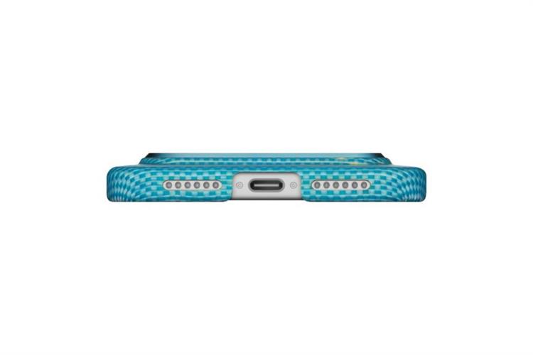 Ốp lưng MagSafe iPhone 17 Pro Aramid PITAKA Ultra Slim có PitaTap Màu Xanh lam