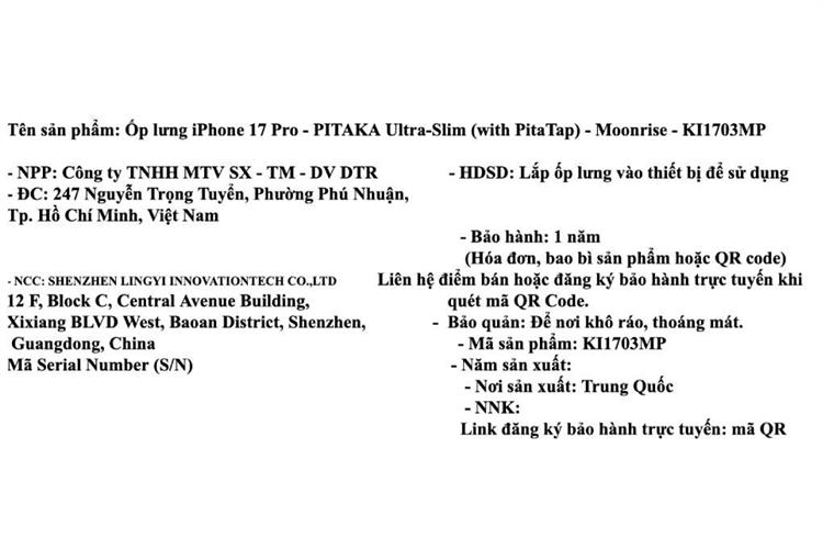 Ốp lưng MagSafe iPhone 17 Pro Aramid PITAKA Ultra Slim có PitaTap Màu Xanh Dương