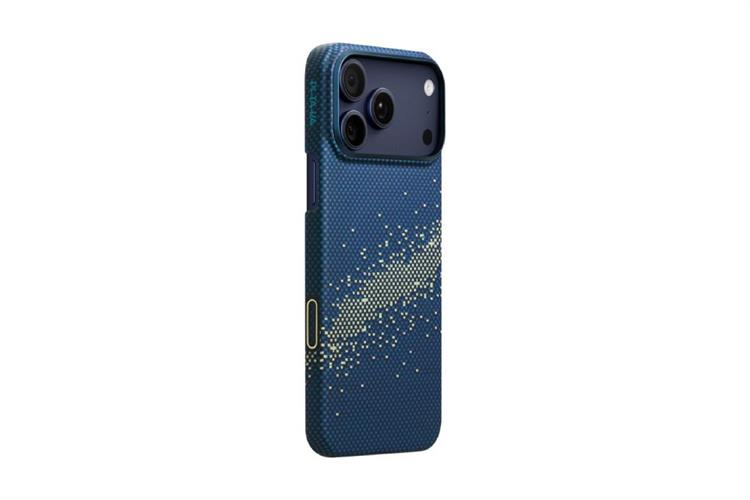 Ốp lưng MagSafe iPhone 17 Pro Max Aramid PITAKA Ultra Slim có PitaTap Màu Xanh Đậm