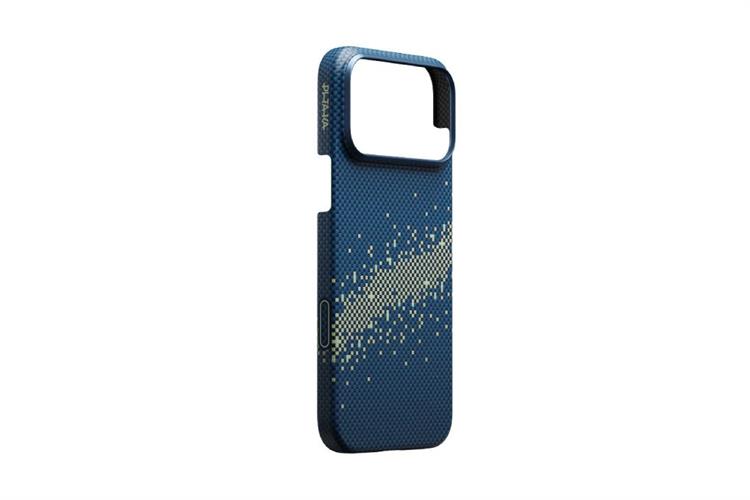 Ốp lưng MagSafe iPhone 17 Pro Max Aramid PITAKA Ultra Slim có PitaTap Màu Xanh Đậm