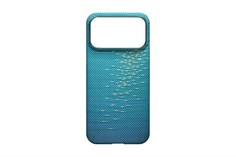 Ốp lưng MagSafe iPhone 17 Pro Max Aramid PITAKA Ultra Slim có PitaTap Màu Xanh lam