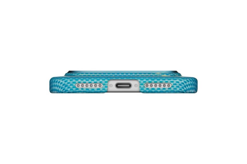 Ốp lưng MagSafe iPhone 17 Pro Max Aramid PITAKA Ultra Slim có PitaTap Màu Xanh lam