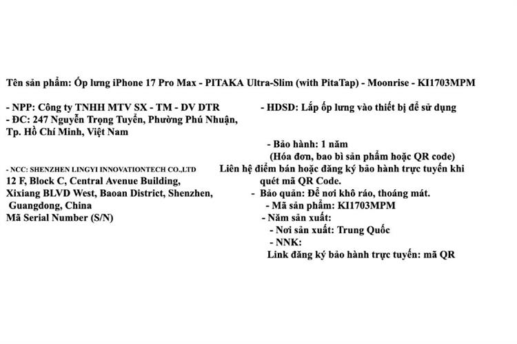 Ốp lưng MagSafe iPhone 17 Pro Max Aramid PITAKA Ultra Slim có PitaTap Màu Xanh Dương