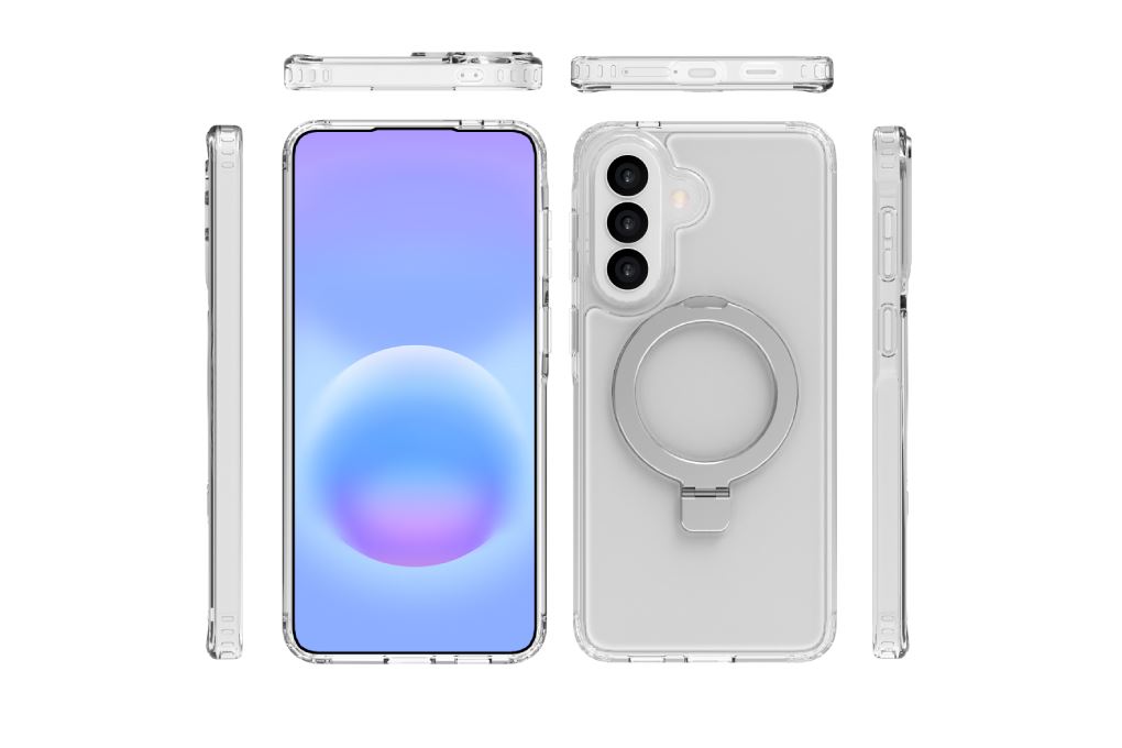 Ốp lưng vòng đỡ Magnet Galaxy A57 PC TPU AVA+ OC Anti Yellow Màu Trắng