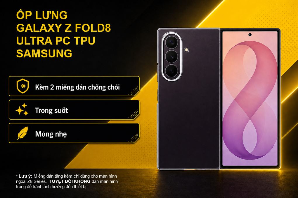Ốp lưng Galaxy Z Fold8 Ultra PC TPU SAMSUNG Màu Trắng