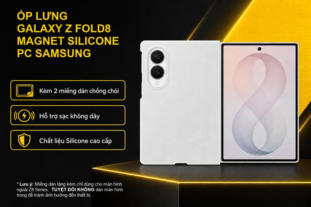 Ốp lưng Galaxy Z Fold8 Magnet Silicone PC SAMSUNG Màu Kem