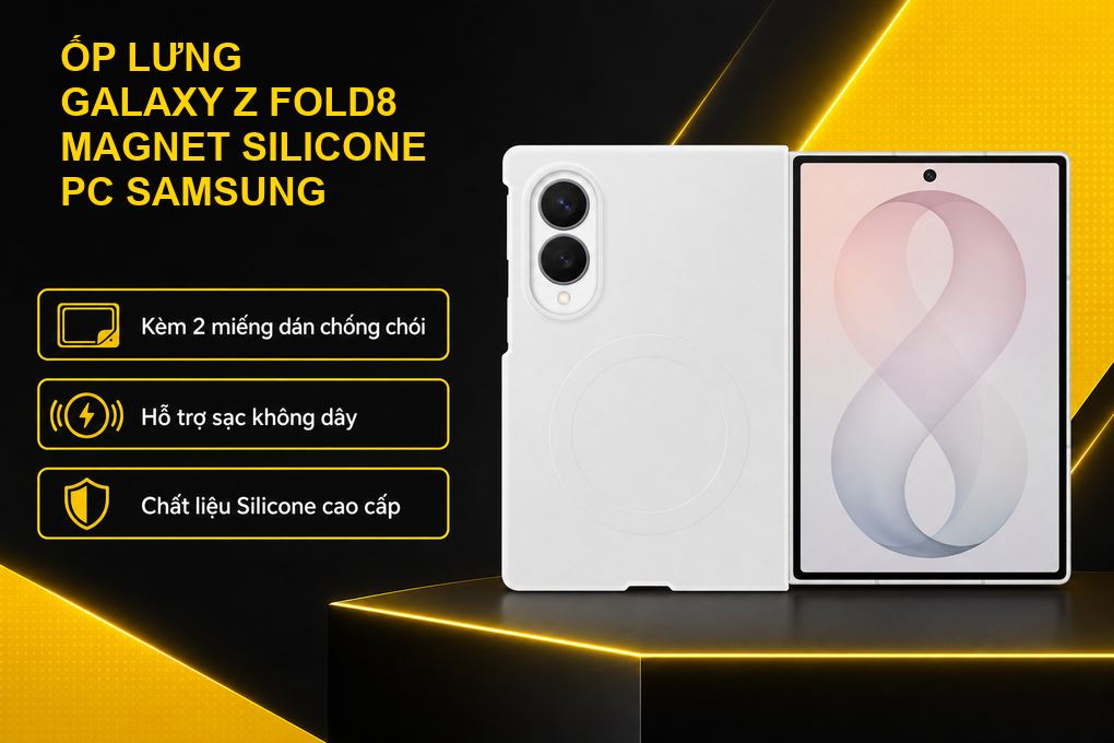 Ốp lưng Galaxy Z Fold8 Magnet Silicone PC SAMSUNG Màu Kem