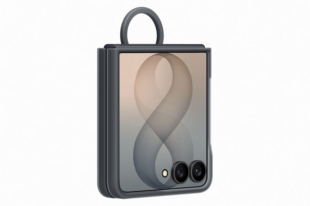 Ốp lưng Galaxy Z Flip8 Magnet Kèm Vòng Silicone PC SAMSUNG Màu Đen