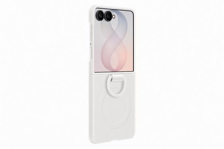 Ốp lưng Galaxy Z Flip8 Magnet Kèm Vòng Silicone PC SAMSUNG Màu Kem