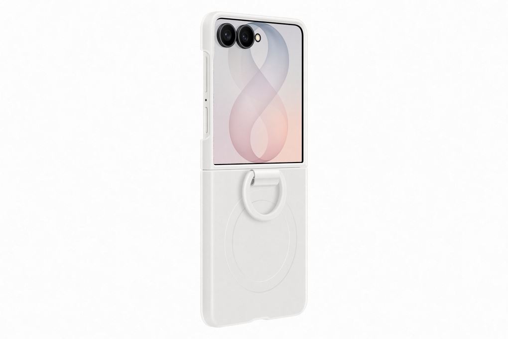 Ốp lưng Galaxy Z Flip8 Magnet Kèm Vòng Silicone PC SAMSUNG Màu Kem