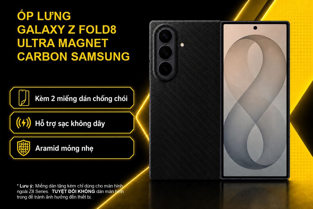 Ốp lưng Galaxy Z Fold8 Ultra Magnet Carbon SAMSUNG Màu Đen