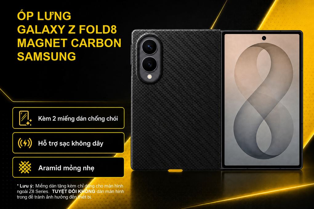 Ốp lưng Galaxy Z Fold8 Magnet Carbon SAMSUNG Màu Đen