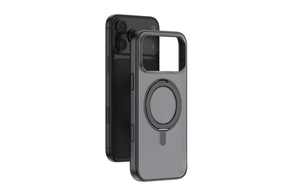 Ốp lưng iPhone 18 Pro Max Vòng Magnetic Xoay 360 có button control JC PC TPU KL5320 AVA+ Màu Đen