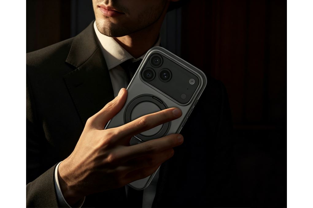 Ốp lưng iPhone 18 Pro Max Vòng Magnetic Xoay 360 có button control JC PC TPU KL5320 AVA+ Màu Đen