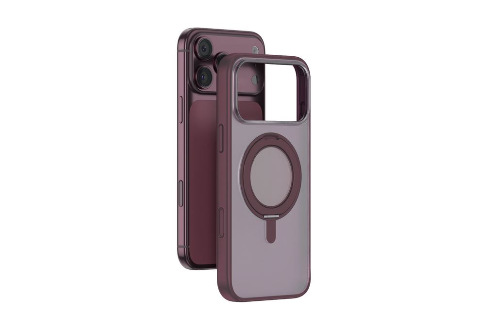 Ốp lưng iPhone 18 Pro Max Vòng Magnetic Xoay 360 có button control JC PC TPU KL5320 AVA+ Màu Đỏ