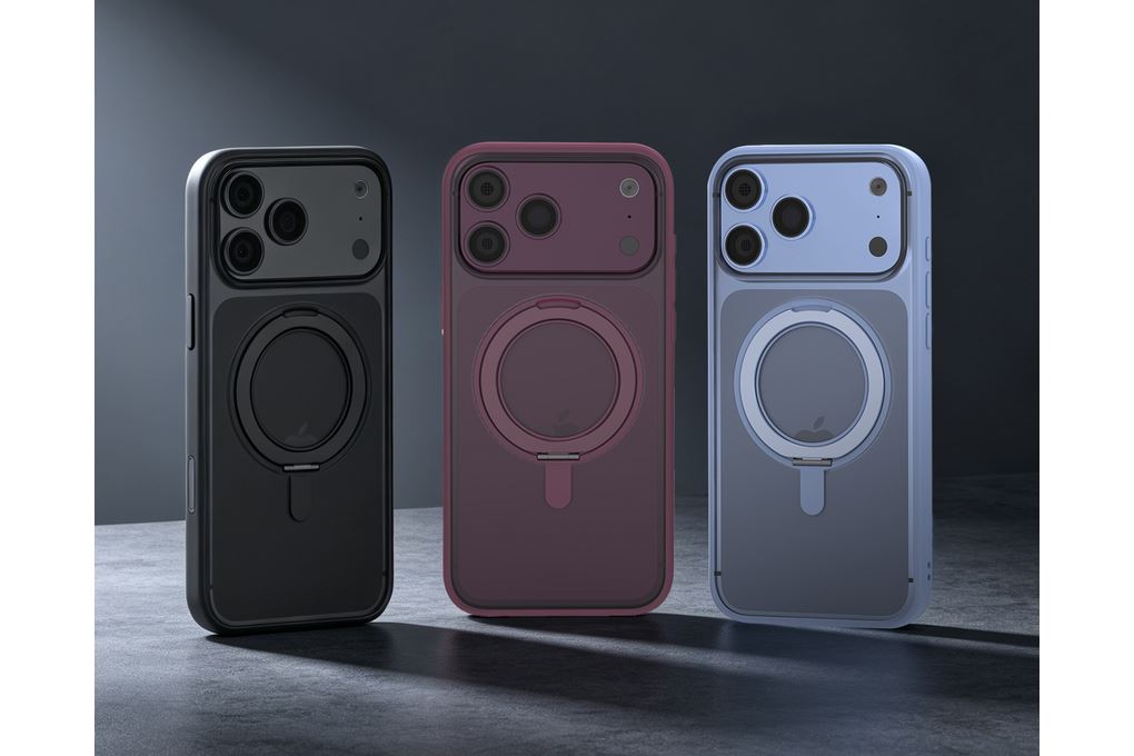 Ốp lưng iPhone 18 Pro Max Vòng Magnetic Xoay 360 có button control JC PC TPU KL5320 AVA+ Màu Đỏ