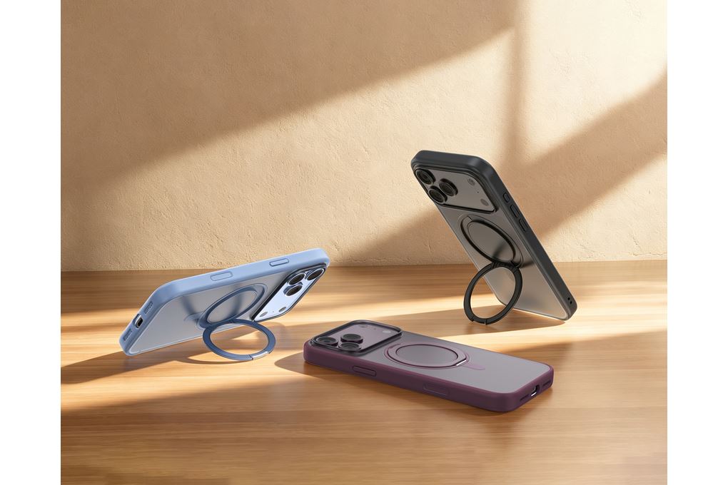 Ốp lưng iPhone 18 Pro Max Vòng Magnetic Xoay 360 có button control JC PC TPU KL5320 AVA+ Màu Đỏ