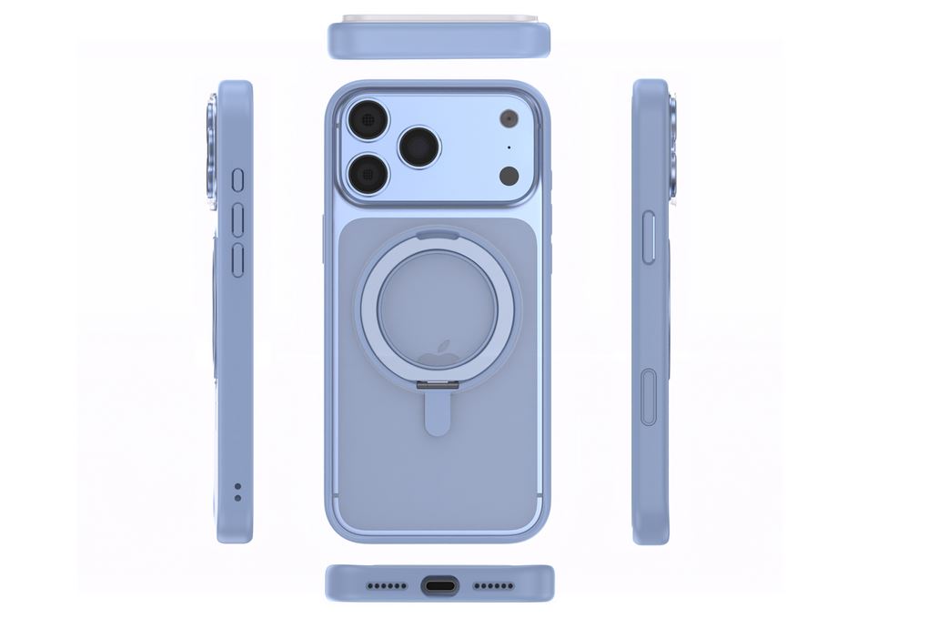 Ốp lưng iPhone 18 Pro Max Vòng Magnetic Xoay 360 có button control JC PC TPU KL5320 AVA+ Màu Xanh Dương
