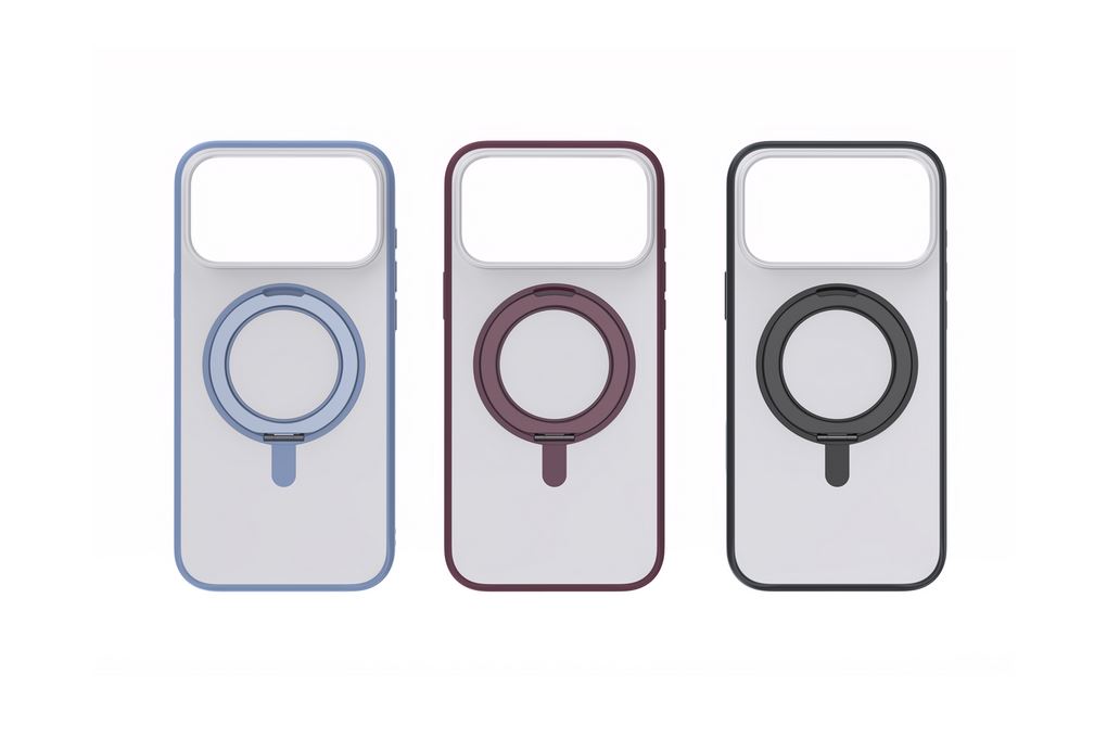 Ốp lưng iPhone 18 Pro Max Vòng Magnetic Xoay 360 có button control JC PC TPU KL5320 AVA+ Màu Xanh Dương