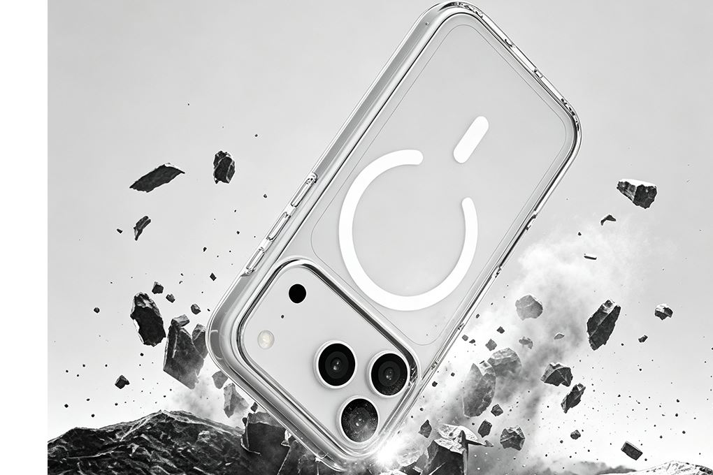Ốp lưng iPhone 18 Pro Max Magnetic có button control Bayer II PC TPU AVA+ OCM17004A Màu Trắng