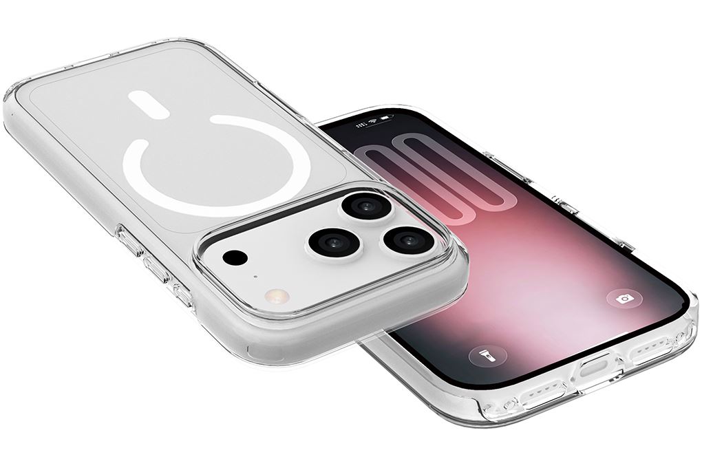 Ốp lưng iPhone 18 Pro Max Magnetic có button control Bayer II PC TPU AVA+ OCM17004A Màu Trắng