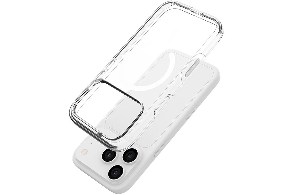 Ốp lưng iPhone 18 Pro Max Magnetic có button control Bayer II PC TPU AVA+ OCM17004A Màu Trắng