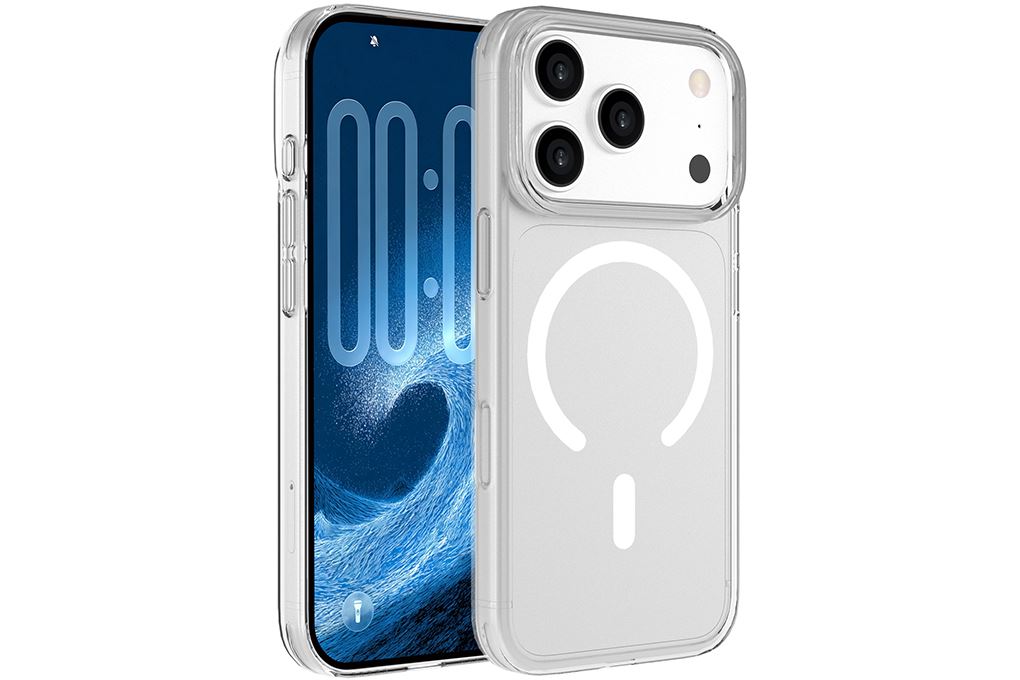 Ốp lưng iPhone 18 Pro Max Magnetic có button control Slim Kong 1.2mm PC AVA+ OCM17016A Màu Trắng
