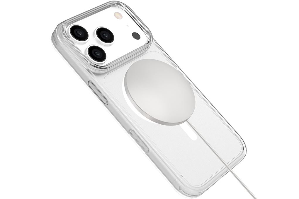 Ốp lưng iPhone 18 Pro Max Magnetic có button control Slim Kong 1.2mm PC AVA+ OCM17016A Màu Trắng