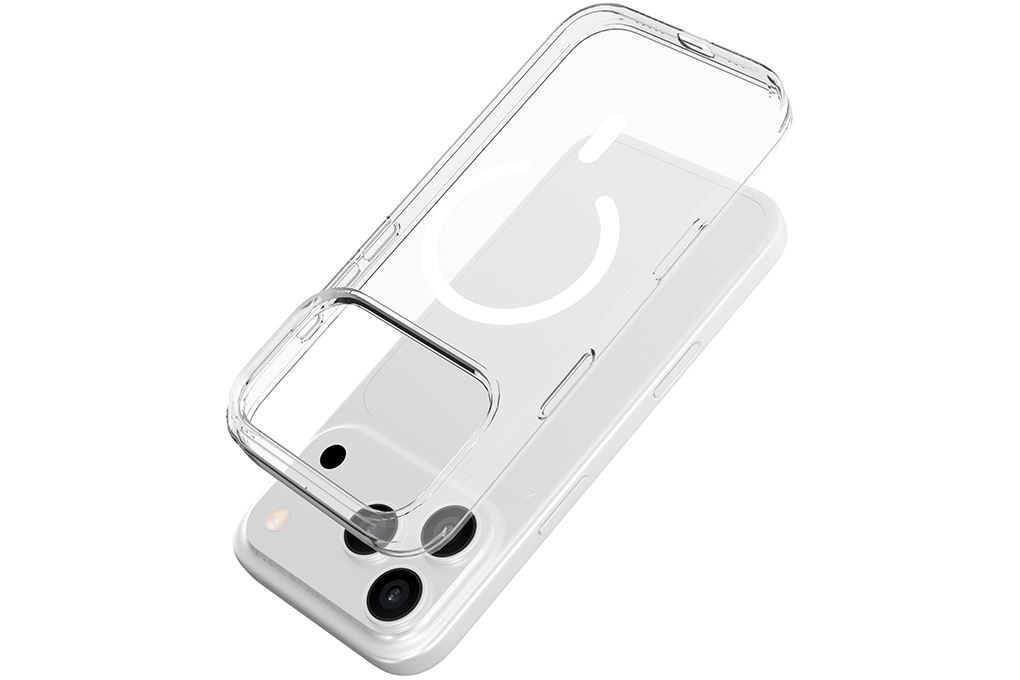 Ốp lưng iPhone 18 Pro Max Magnetic có button control Slim Kong 1.2mm PC AVA+ OCM17016A Màu Trắng
