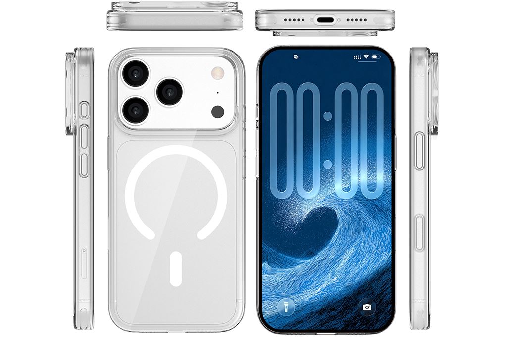 Ốp lưng iPhone 18 Pro Max Magnetic có button control Slim Kong 1.2mm PC AVA+ OCM17016A Màu Trắng