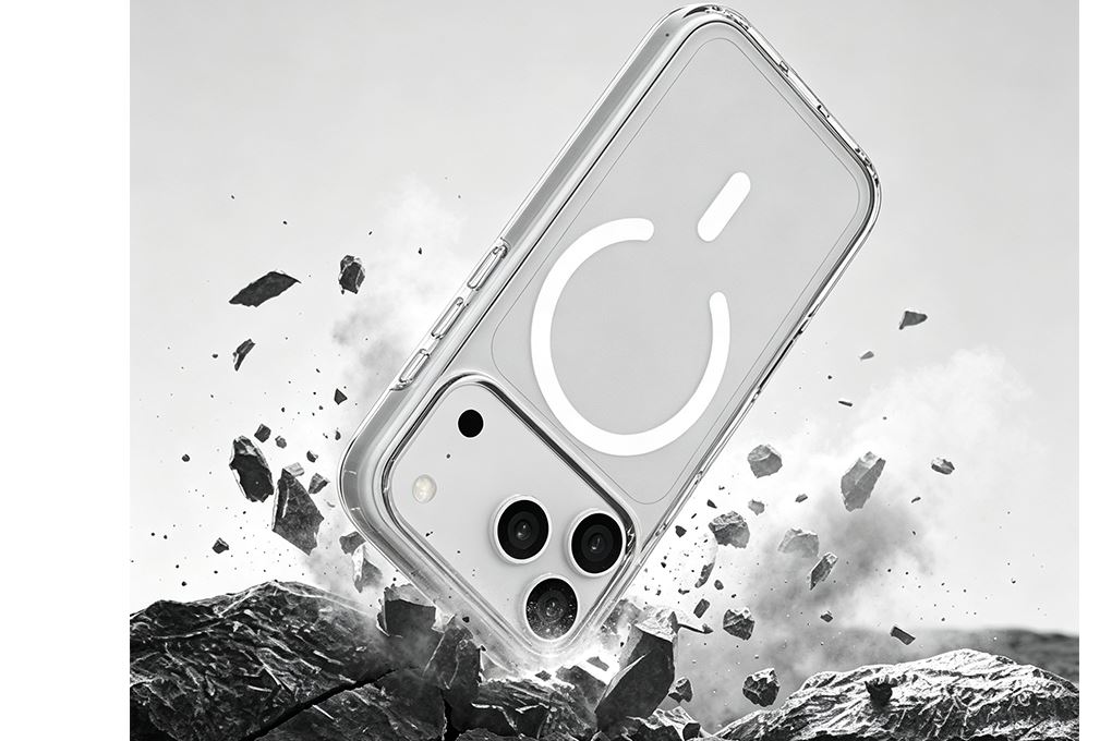 Ốp lưng iPhone 18 Pro Magnetic có button control Bayer II PC TPU AVA+ OCM17004B Màu Trắng