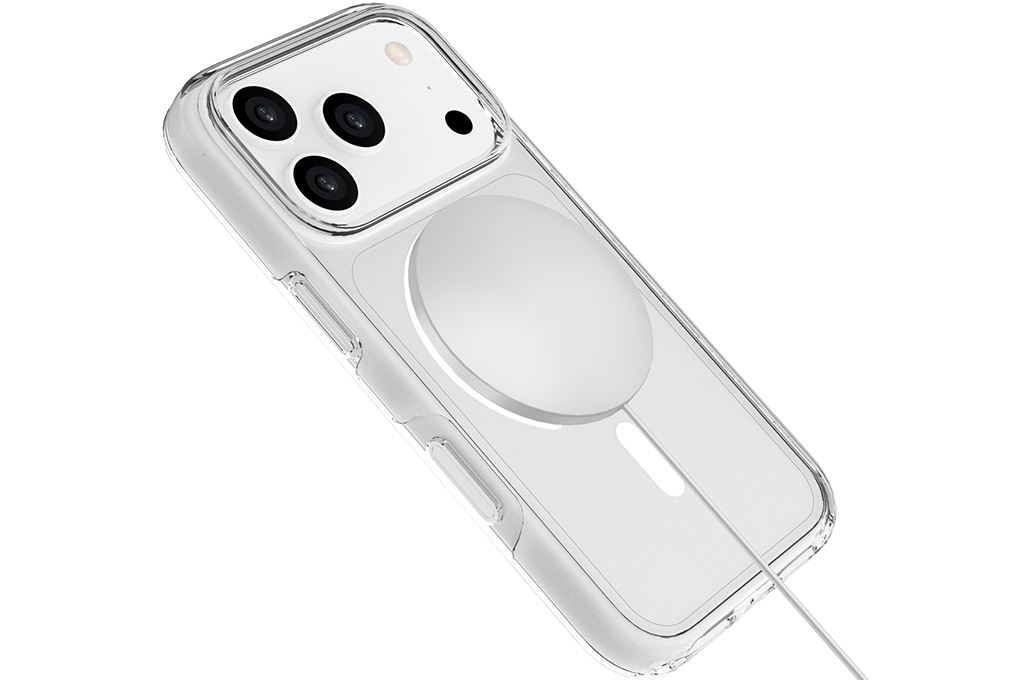 Ốp lưng iPhone 18 Pro Magnetic có button control Bayer II PC TPU AVA+ OCM17004B Màu Trắng