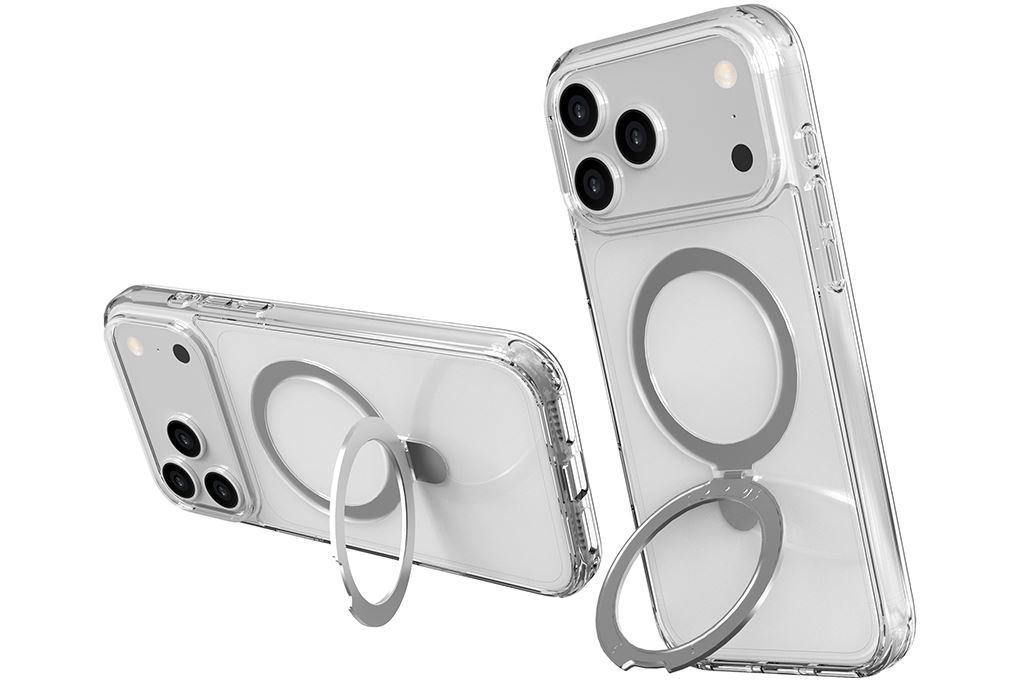 Ốp lưng iPhone 18 Pro Max Vòng Đỡ Magnetic có button control Dim Troy PC TPU AVA+ OCM17008A Màu Trắng