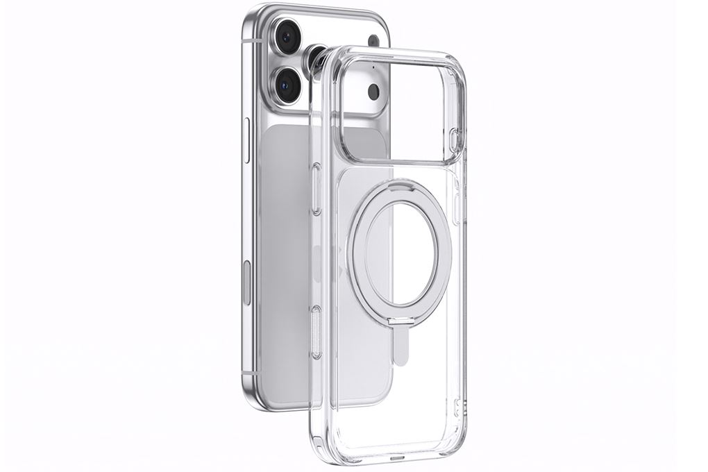 Ốp lưng iPhone 18 Pro Max Vòng Magnetic Xoay 360 có button control JC PC TPU KL6501 AVA+ Màu Trắng