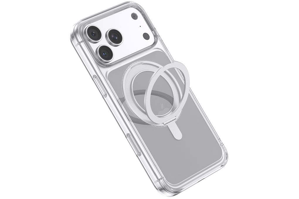 Ốp lưng iPhone 18 Pro Max Vòng Magnetic Xoay 360 có button control JC PC TPU KL6501 AVA+ Màu Trắng