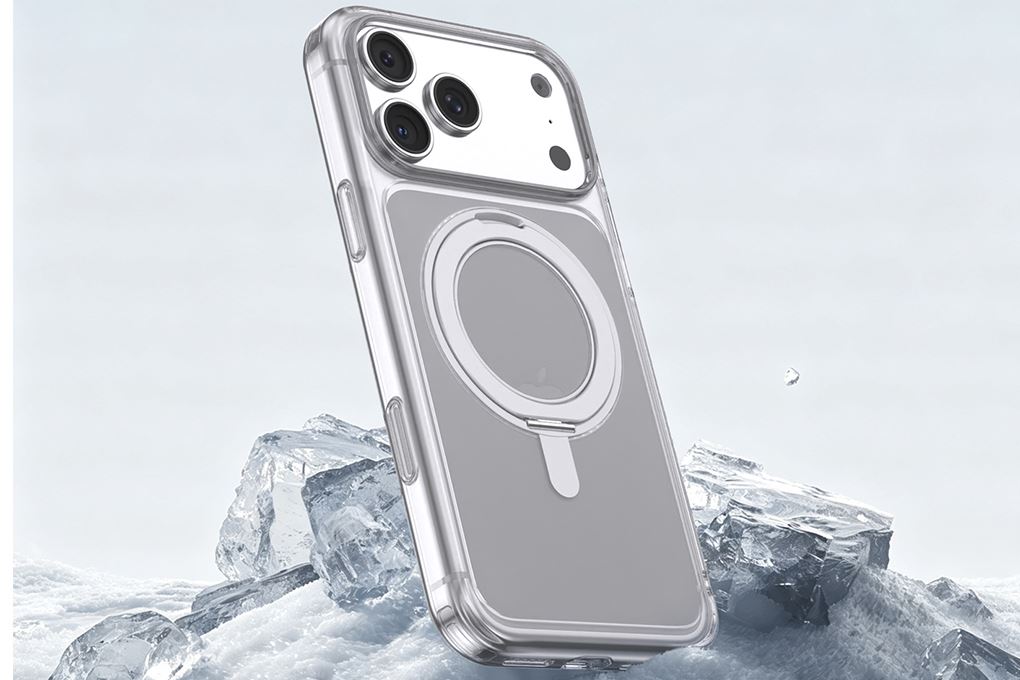 Ốp lưng iPhone 18 Pro Max Vòng Magnetic Xoay 360 có button control JC PC TPU KL6501 AVA+ Màu Trắng