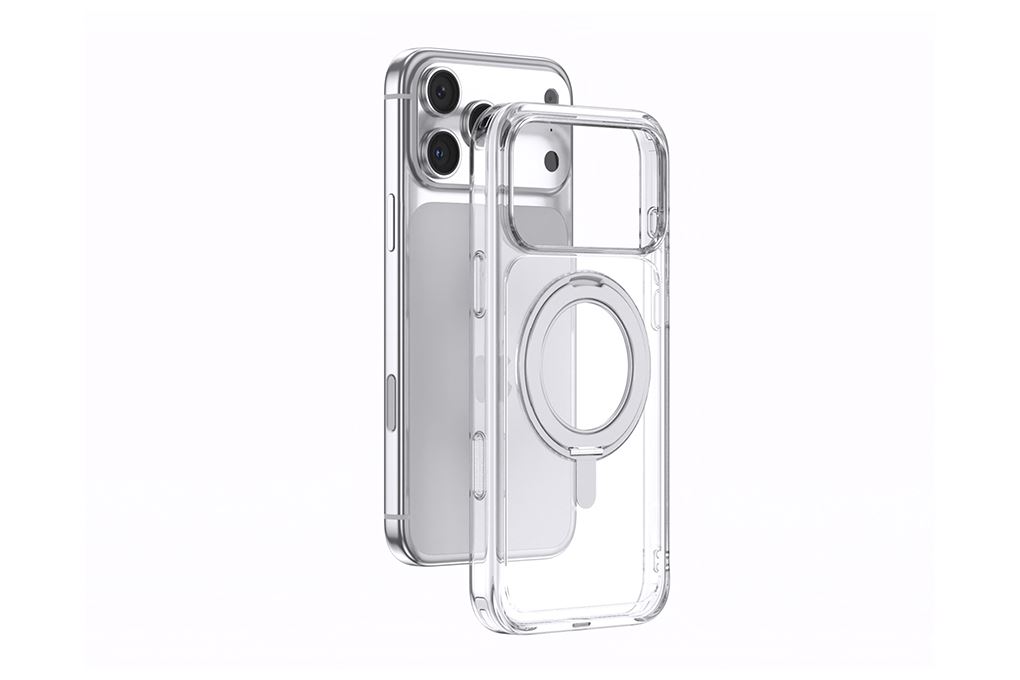 Ốp lưng iPhone 18 Pro Vòng Magnetic Xoay 360 có button control JC PC TPU KL6501 AVA+ Màu Trắng