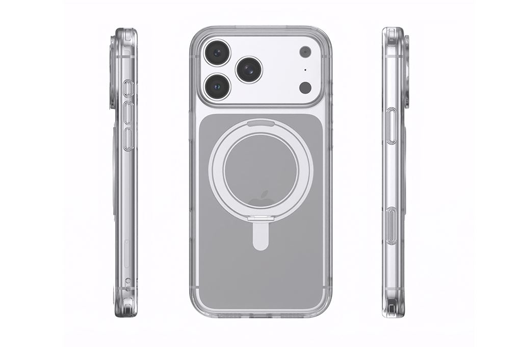 Ốp lưng iPhone 18 Pro Vòng Magnetic Xoay 360 có button control JC PC TPU KL6501 AVA+ Màu Trắng