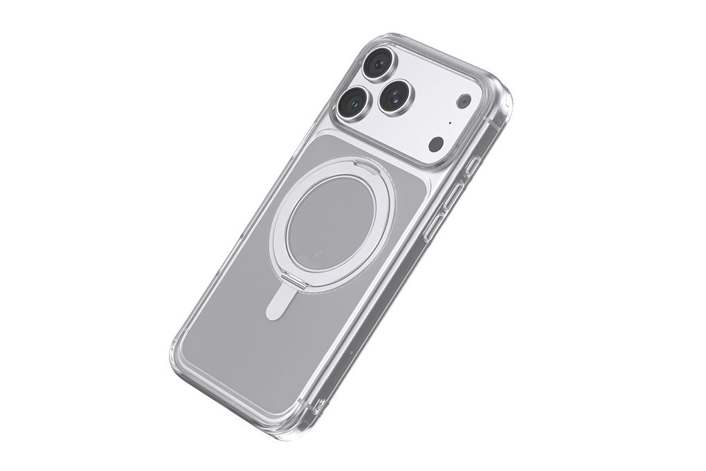 Ốp lưng iPhone 18 Pro Vòng Magnetic Xoay 360 có button control JC PC TPU KL6501 AVA+ Màu Trắng