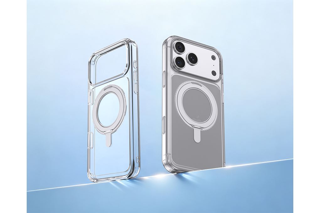 Ốp lưng iPhone 18 Pro Vòng Magnetic Xoay 360 có button control JC PC TPU KL6501 AVA+ Màu Trắng