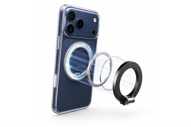 Ốp lưng Magnetic 360 Stand iPhone 17 Pro Max TPU PC TORRAS ONEO Màu Trắng
