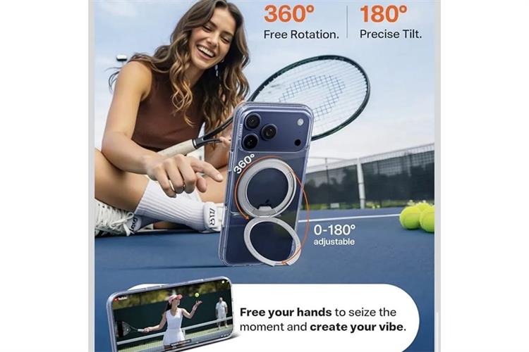Ốp lưng Magnetic 360 Stand iPhone 17 Pro Max TPU PC TORRAS ONEO Màu Trắng